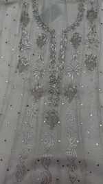 DYEABLE PURE & PREMIUM TISSUE MUKAISH ANARKALI & DUPATTA SET - Image 3