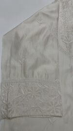DYEABLE CHANDERI SILK CHIKANKARI CO-ORD SET - Image 3