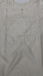 DYEABLE CHANDERI SILK CHIKANKARI CO-ORD SET - Image 2