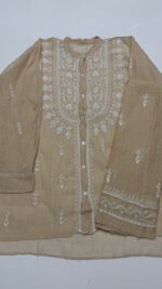 DYEABLE PURE & PREMIUM TISSUE CHIKANKARI CO-ORD SET - Image 4