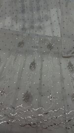 DYEABLE PURE & PREMIUM TISSUE MUKAISH ANARKALI & DUPATTA SET - Image 7