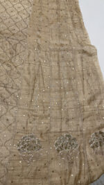 DYEABLE PURE & PREMIUM TUSSAR SILK MUKAISH ANARKALI & DUPATTA SET - Image 6