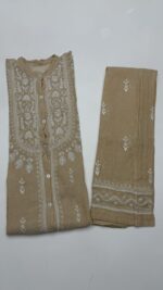 DYEABLE PURE & PREMIUM TISSUE CHIKANKARI CO-ORD SET
