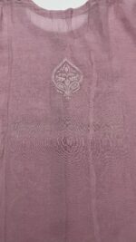 ONION PINK PURE & PREMIUM TISSUE CHIKANKARI CO-ORD SET - Image 5