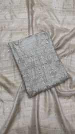 DYEABLE PURE & PREMIUM TUSSAR SILK MUKAISH ANARKALI & DUPATTA SET