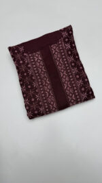 MAROON PURE & PREMIUM MONGA SILK CHIKANKARI MEN'S KURTA FABRIC