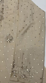 DYEABLE PURE & PREMIUM MONGA SILK MUKAISH ANARKALI & DUPATTA SET - Image 4