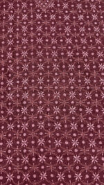 MAROON PURE & PREMIUM MONGA SILK CHIKANKARI MEN'S KURTA FABRIC - Image 3