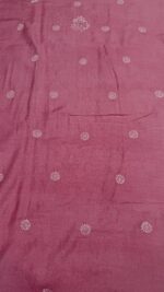 PINK PURE & PREMIUM MONGA SILK CHIKANAKRI KURTA & DUPATTA SET - Image 6