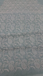 BABY BLUE PURE & PREMIUM GEORGETTE CHIKANKARI KURTA & DUPATTA SET - Image 6