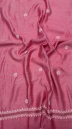 PINK PURE & PREMIUM MONGA SILK CHIKANAKRI KURTA & DUPATTA SET - Image 2