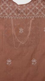 DUSTY ROSE PURE & PREMIUM TISSUE CHIKANKARI CO-ORD SET - Image 5