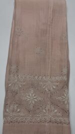SOFT PINK CHANDERI MUL CHIKANKARI & MUKAISH CO-ORD SET - Image 6