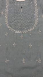 ICY BLUE PURE & PREMIUM TISSUE CHIKANKARI CO-ORD SET - Image 2
