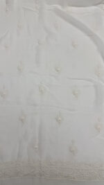 DYEABLE PURE & PREMIUM GEORGETTE CHIKANKARI MEN'S KURTA FABRIC - Image 5
