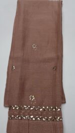 RUST BROWN CHANDERI MUL MUKAISH CO-ORD SET - Image 6