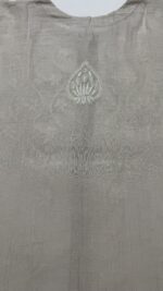 DYEABLE PURE & PREMIUM SILVER TISSUE CHIKANKARI CO-ORD SET - Image 5