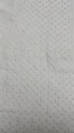 DYEABLE CHANDERI SILK CHIKANKARI & MUKAISH MEN'S KURTA FABRIC - Image 3