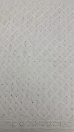 DYEABLE PURE & PREMIUM GEORGETTE CHIKANKARI & MUKAISH MEN'S KURTA FABRIC - Image 6