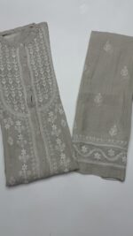 DYEABLE PURE & PREMIUM TISSUE CHIKANKARI CO-ORD SET