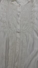 DYEABLE CHANDERI MAHESHWARI CHIKANKARI CO-ORD SET - Image 2