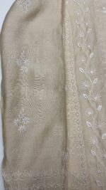 DYEABLE PURE & PREMIUM MONGA SILK CHIKANKARI KURTA & DUPATTA SET - Image 5