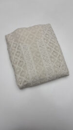 DYEABLE PURE & PREMIUM GEORGETTE CHIKANKARI & MUKAISH MEN'S KURTA FABRIC
