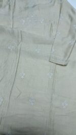DYEABLE PURE & PREMIUM MONGA SILK CHIKANKARI KURTA & DUPATTA SET - Image 8