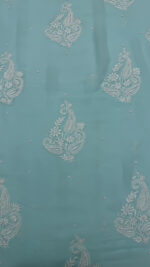 AQUA PURE & PREMIUM GEORGETTE CHIKANKARI KURTA & DUPATTA SET - Image 4