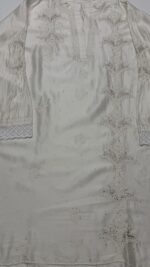 DYEABLE CHANDERI SILK CHIKANKARI & MUKAISH CO-ORD SET - Image 4