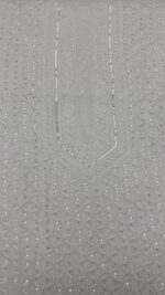 DYEABLE PURE & PREMIUM GEORGETTE CHIKANKARI MEN'S KURTA FABRIC - Image 2