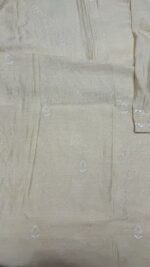 DYEABLE PURE & PREMIUM MONGA SILK CHIKANKARI KURTA & DUPATTA SET - Image 7