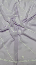 SOFT LAVENDER PURE & PREMIUM GEORGETTE CHIKANKARI KURTA & DUPATTA SET - Image 2