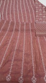 ROSEGOLD PINK PURE & PREMIUM TISSUE CHIKANKARI ANARKALI & DUPATTA SET - Image 8