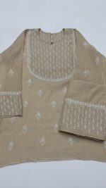 DYEABLE PURE & PREMIUM TISSUE CHIKANKARI CO-ORD SET - Image 4