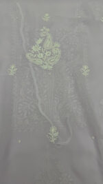 SOFT LAVENDER PURE & PREMIUM GEORGETTE CHIKANKARI KURTA & DUPATTA SET - Image 7