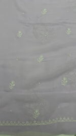 SOFT LAVENDER PURE & PREMIUM GEORGETTE CHIKANKARI KURTA & DUPATTA SET - Image 9