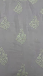SOFT LAVENDER PURE & PREMIUM GEORGETTE CHIKANKARI KURTA & DUPATTA SET - Image 5