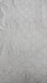 DYEABLE CHANDERI SILK CHIKANKARI MEN'S KURTA FABRIC - Image 3