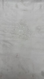 DYEABLE CHANDERI SILK CHIKANKARI MEN'S KURTA FABRIC - Image 7