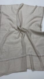 DYEABLE PURE & PREMIUM SILVER TISSUE CHIKANKARI KURTA & DUPATTA SET - Image 2