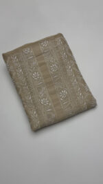 DYEABLE PURE & PREMIUM MONGA SILK CHIKANKARI MEN'S KURTA FABRIC