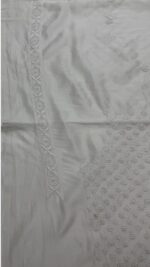 DYEABLE CHANDERI SILK CHIKANKARI MEN'S KURTA FABRIC - Image 7