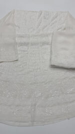 DYEABLE PURE & PREMIUM GEORGETTE CHIKANKARI ANARKALI & DUPATTA FABRIC SET - Image 6