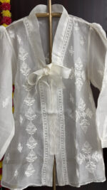 DYEABLE PURE & PREMIUM ORGANZA CHIKANKARI TOP - Image 2