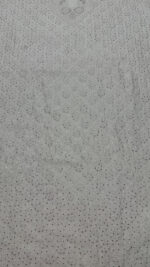 DYEABLE CHANDERI SILK CHIKANKARI & MUKAISH MEN'S KURTA FABRIC - Image 3