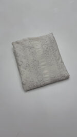 DYEABLE CHANDERI SILK CHIKANKARI & MUKAISH MEN'S KURTA FABRIC