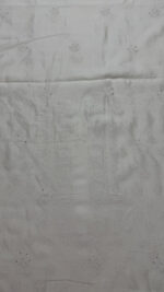 DYEABLE CHANDERI SILK CHIKANKARI & MUKAISH MEN'S KURTA FABRIC - Image 5