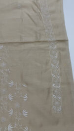 DYEABLE PURE & PREMIUM MONGA SILK CHIKANKARI MEN'S KURTA FABRIC - Image 7