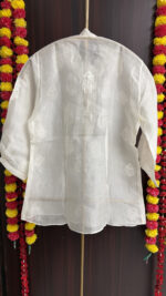DYEABLE PURE & PREMIUM ORGANZA CHIKANKARI SHIRT - Image 5